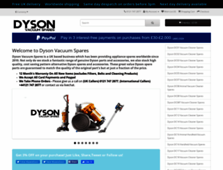 dysonvacuumspares.com screenshot