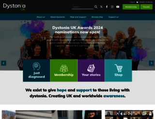 dystonia.org.uk screenshot