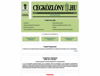 e-cegkozlony.gov.hu screenshot