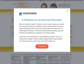 e-flatshare.co.uk screenshot