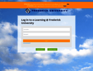 e-learning.frederick.ac.cy screenshot