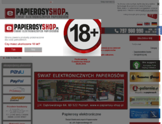 e-papierosy-shop.pl screenshot