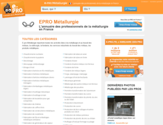 e-pro-metallurgie.fr screenshot