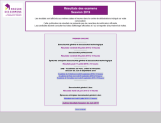 e-resultats.ac-paris.fr screenshot