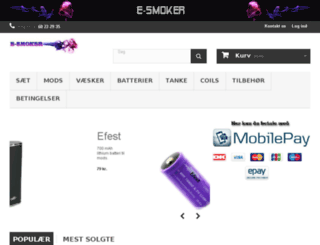 e-smoker.dk screenshot