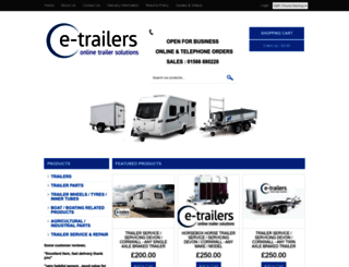 e-trailers.co.uk screenshot