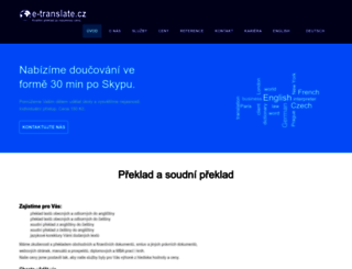 e-translate.cz screenshot