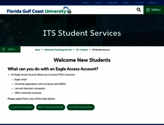 eaglemail.fgcu.edu screenshot