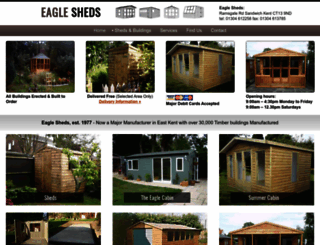 eaglesheds.co.uk screenshot