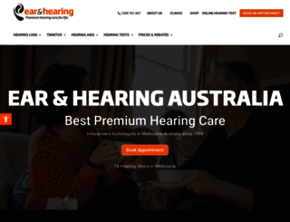 ear-hearing.com.au screenshot