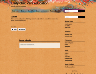 earlychildcareeducation.wordpress.com screenshot