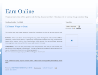 earn-online-dev.blogspot.com screenshot