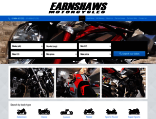 earnshaws-motorcycles.co.uk screenshot