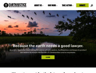earthjustice.com screenshot