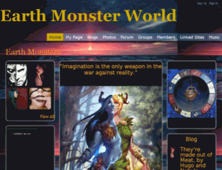 earthmonsterworld.ning.com screenshot