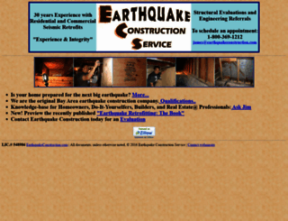 earthquakeconstruction.com screenshot