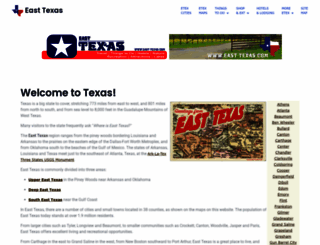 east-texas.com screenshot