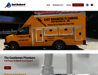 eastbrainerdplumbing.com screenshot