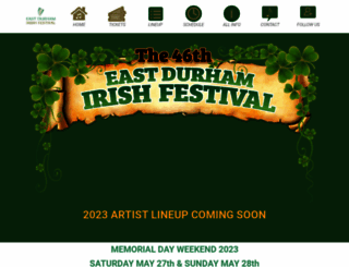 eastdurhamirishfestival.com screenshot