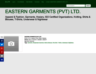 easterngarmentspvtltd.enic.pk screenshot