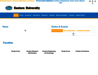 easternuni.edu.bd screenshot