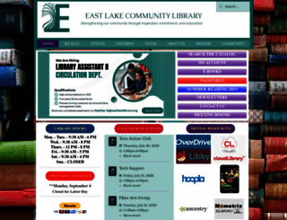 eastlakelibrary.org screenshot