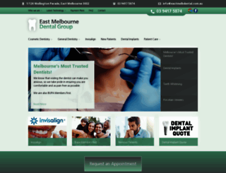 eastmelbdental.com.au screenshot
