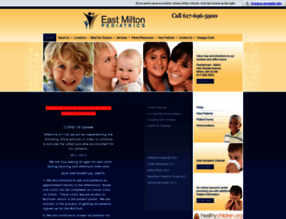 eastmiltonpediatrics.com screenshot