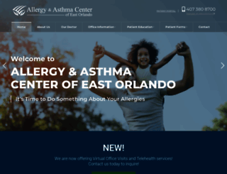 eastorlandoallergy.com screenshot