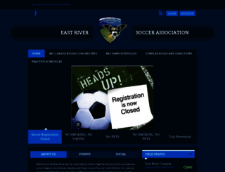 eastriversoccer.com screenshot