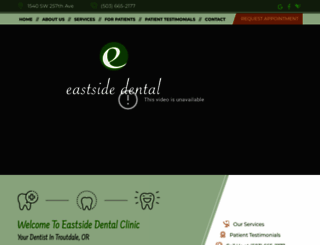 eastsidedentalclinic.com screenshot