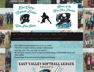 eastvalleysoftball.com screenshot