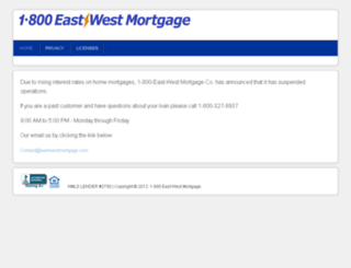 eastwestmortgage.com screenshot