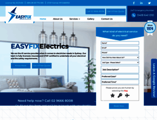 easyfixelectrics.com.au screenshot