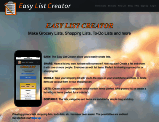 easylistcreator.com screenshot