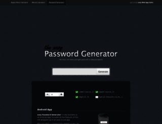 easypasswordgenerator.com screenshot