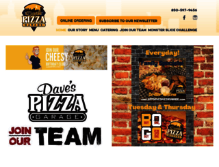eatdavespizzagarage.com screenshot