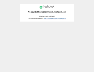 ebizzinfotech.freshdesk.com screenshot