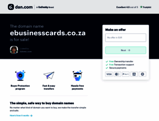 ebusinesscards.co.za screenshot
