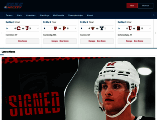 ecachockey.com screenshot