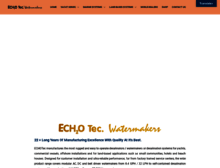 echotecwatermakers.com screenshot