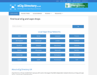 ecigdirectory.co.uk screenshot