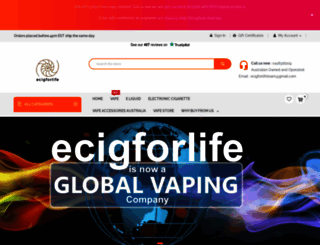ecigforlife.com.au screenshot