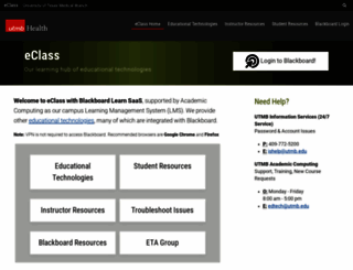 eclass.utmb.edu screenshot