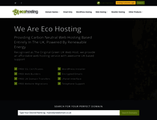 ecohosting.co.uk screenshot