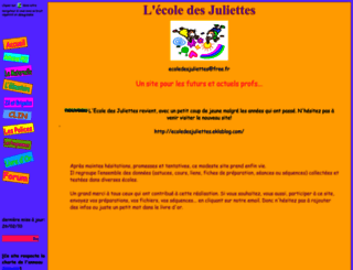 ecoledesjuliettes.free.fr screenshot