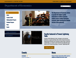economics.nd.edu screenshot