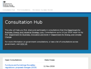 econsultation.decc.gov.uk screenshot