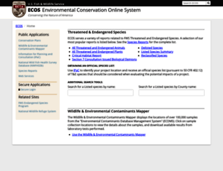 ecos-beta.fws.gov screenshot