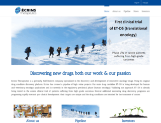 ecrins-therapeutics.com screenshot
